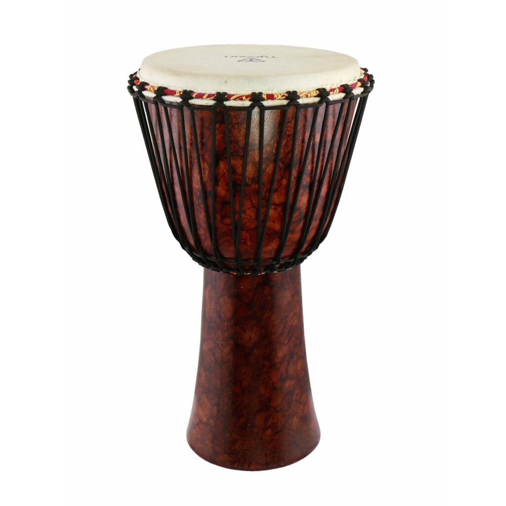 RED MARBLE ROPE-TUNED DJEMBE | Tycoon