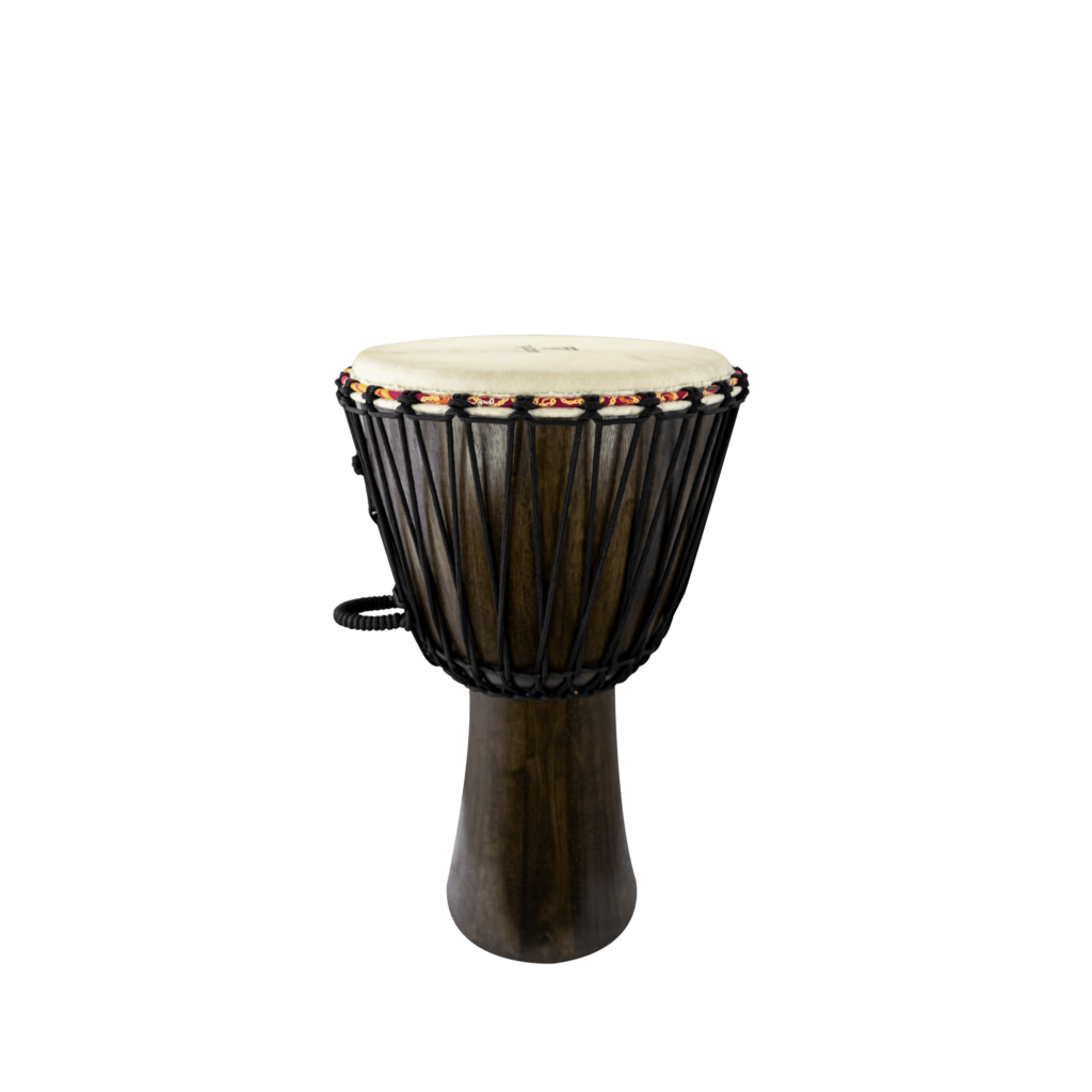 lotmusic Djembé africain, tambour Congo en acajou sculpté de 24,1